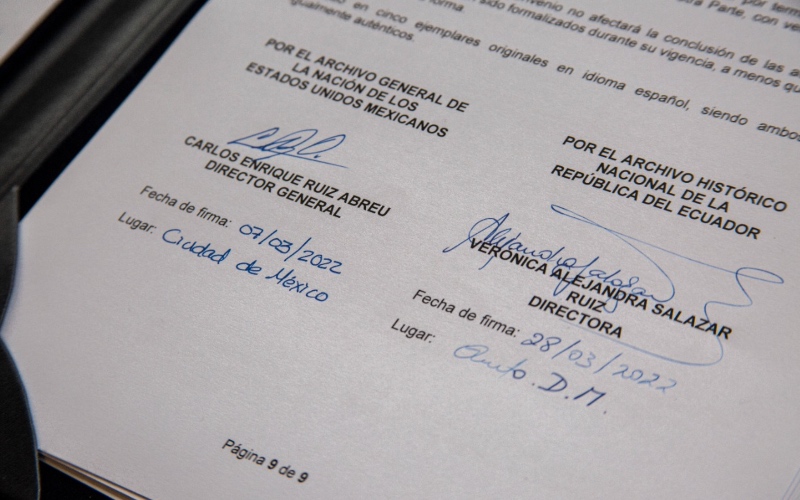 Archivos nacionales de Ecuador y México celebran acuerdo de cooperación 4 Archivo Ecuador
